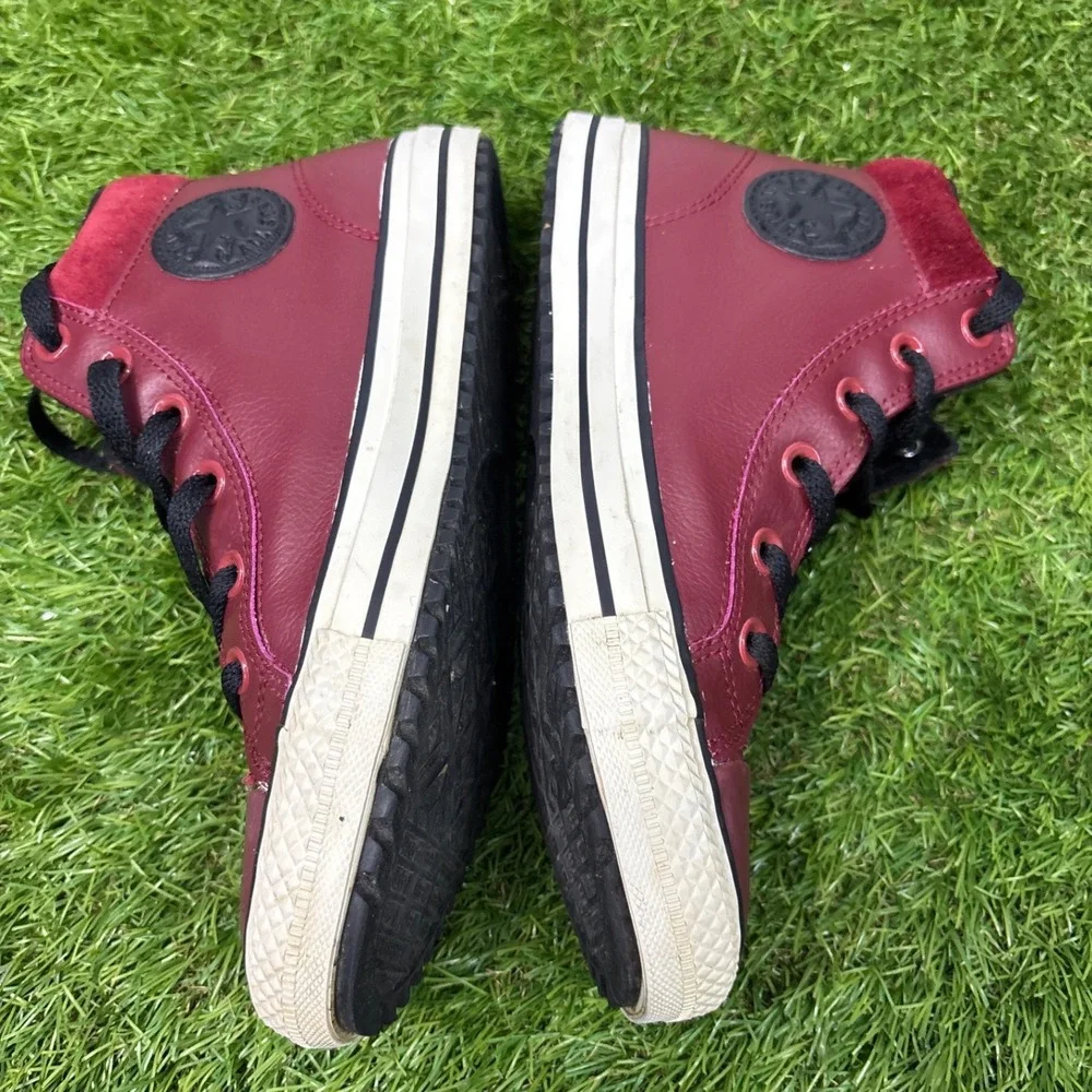 Converse Chuck Taylor All Star Street‎ Boot Kids Size 4.5 Burgundy Leather Good